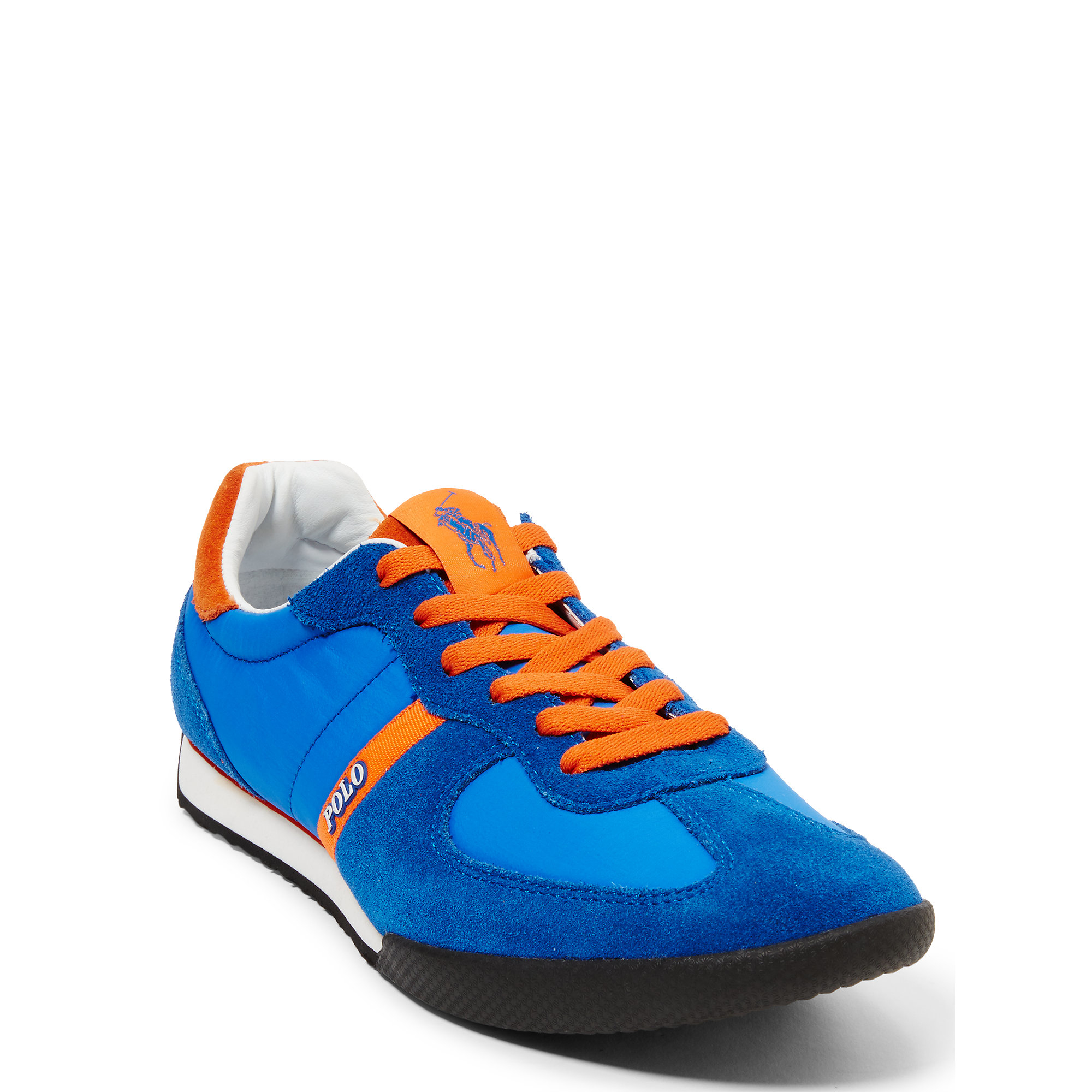 Polo Ralph Lauren Jacory Nylon-suede Sneaker in Orange for Men - Lyst