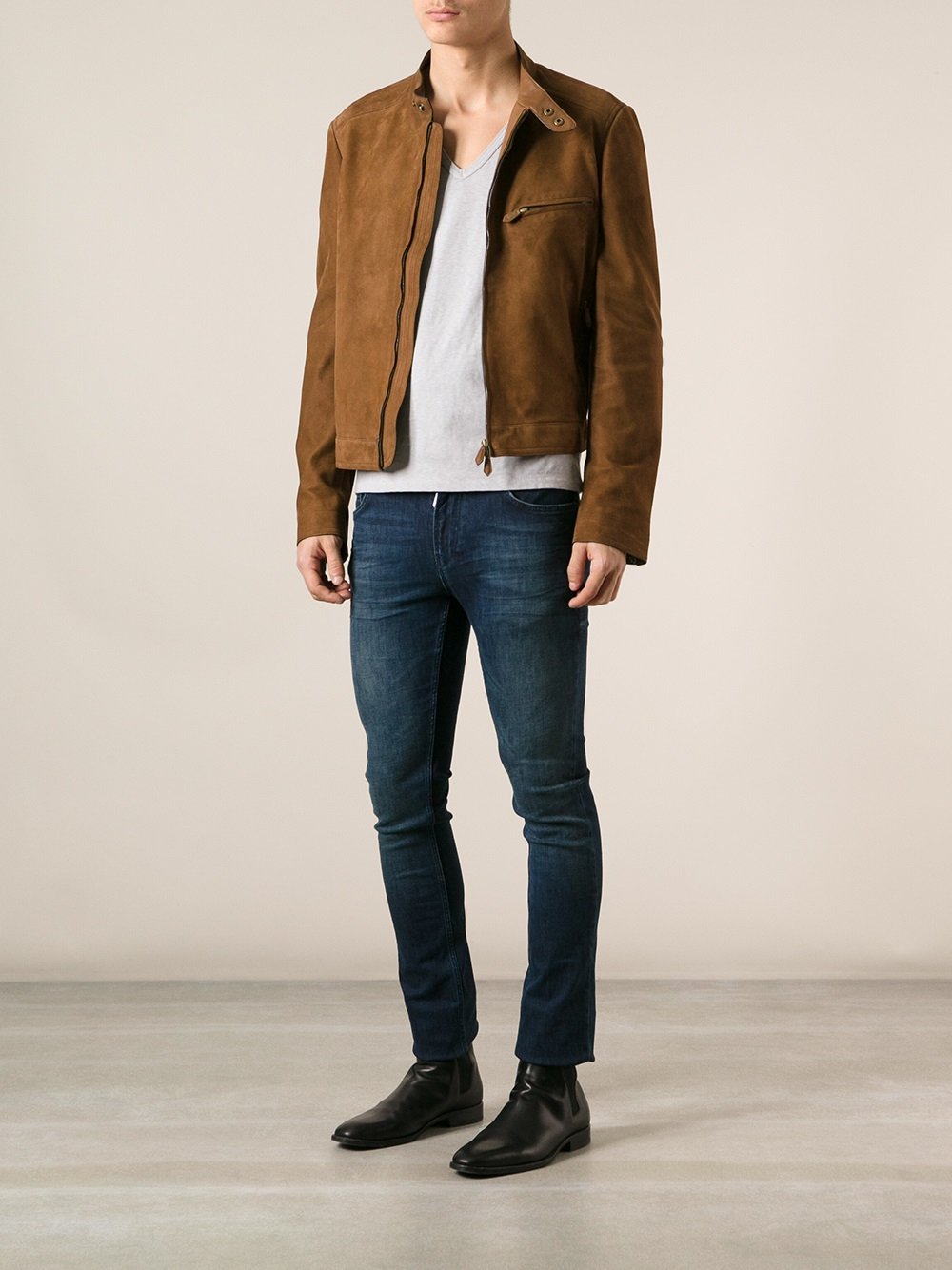 Lyst - Tom Ford Leather Jacket in Brown for Men