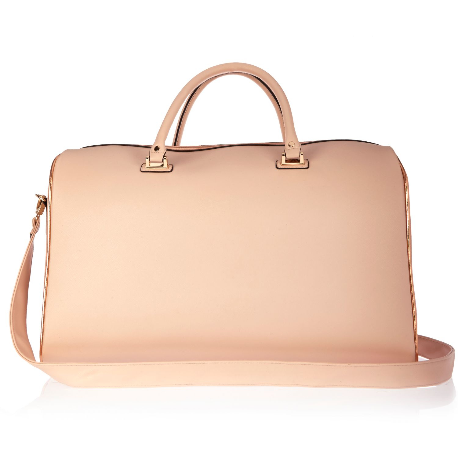 River island Pink Patchwork Weekend Bag in Pink | Lyst