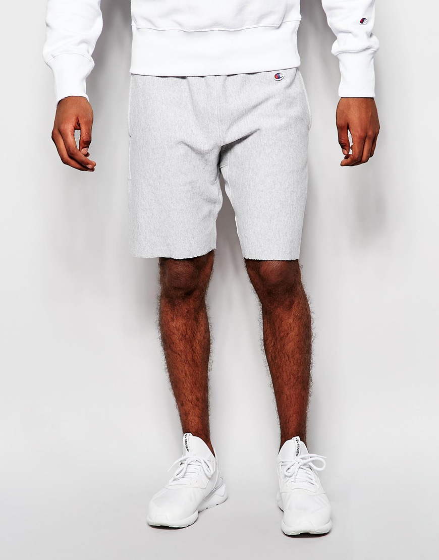 champion cut off sweat shorts