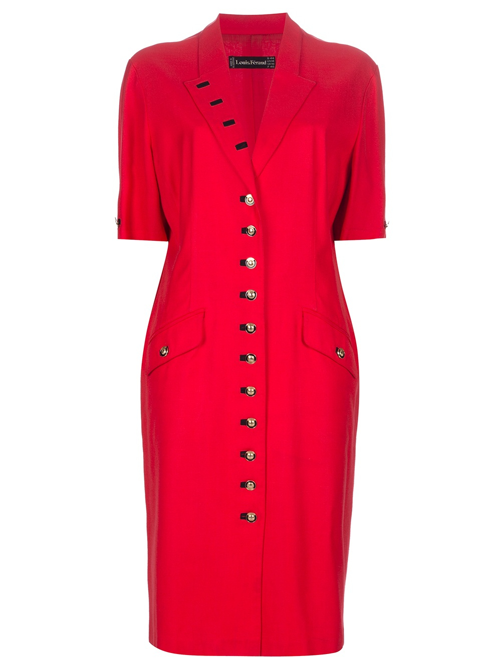 Louis Feraud Vintage Button-Up Dress in Red | Lyst