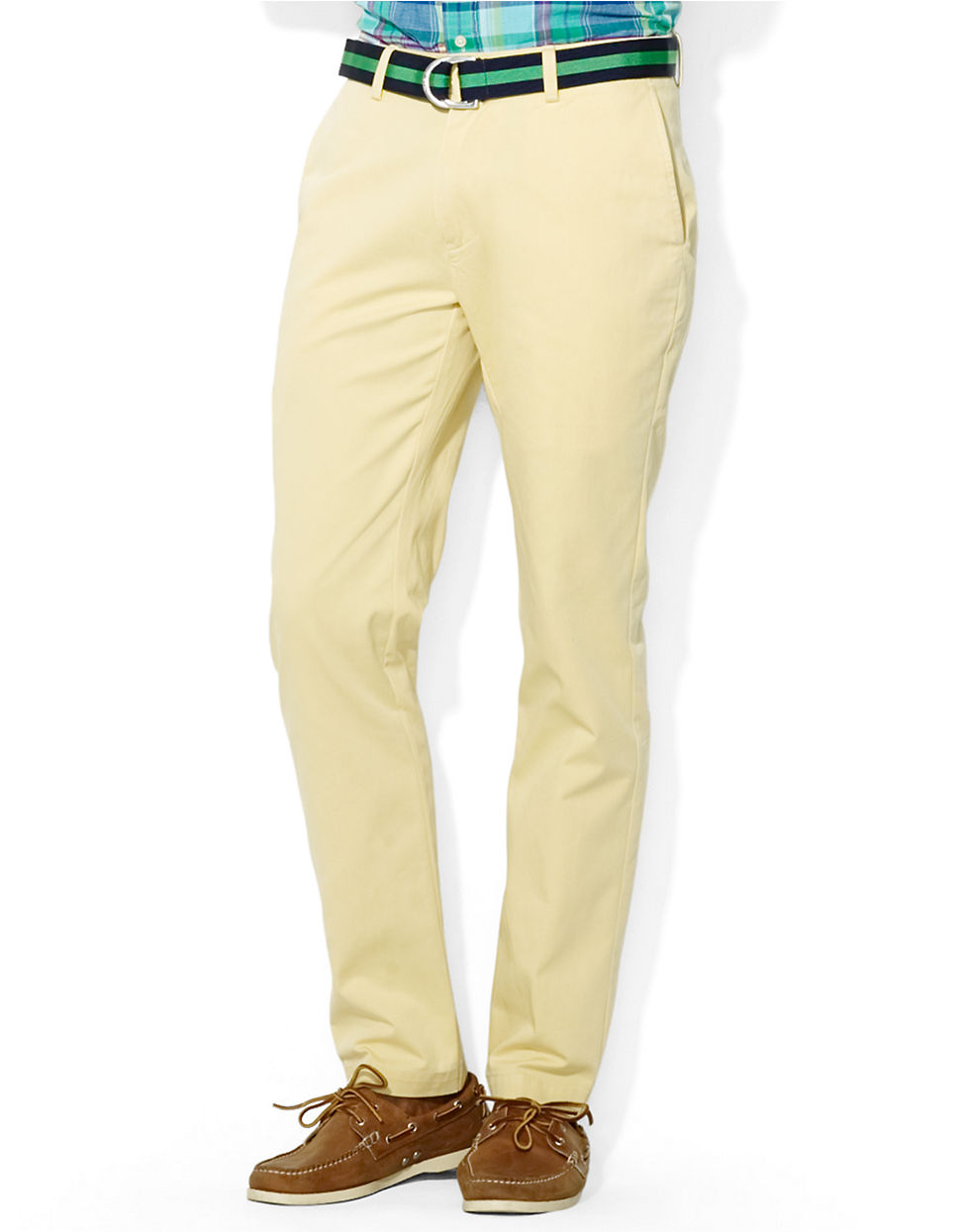 Polo Ralph Lauren Classicfit Flatfront Chino Pants in Yellow for Men ...