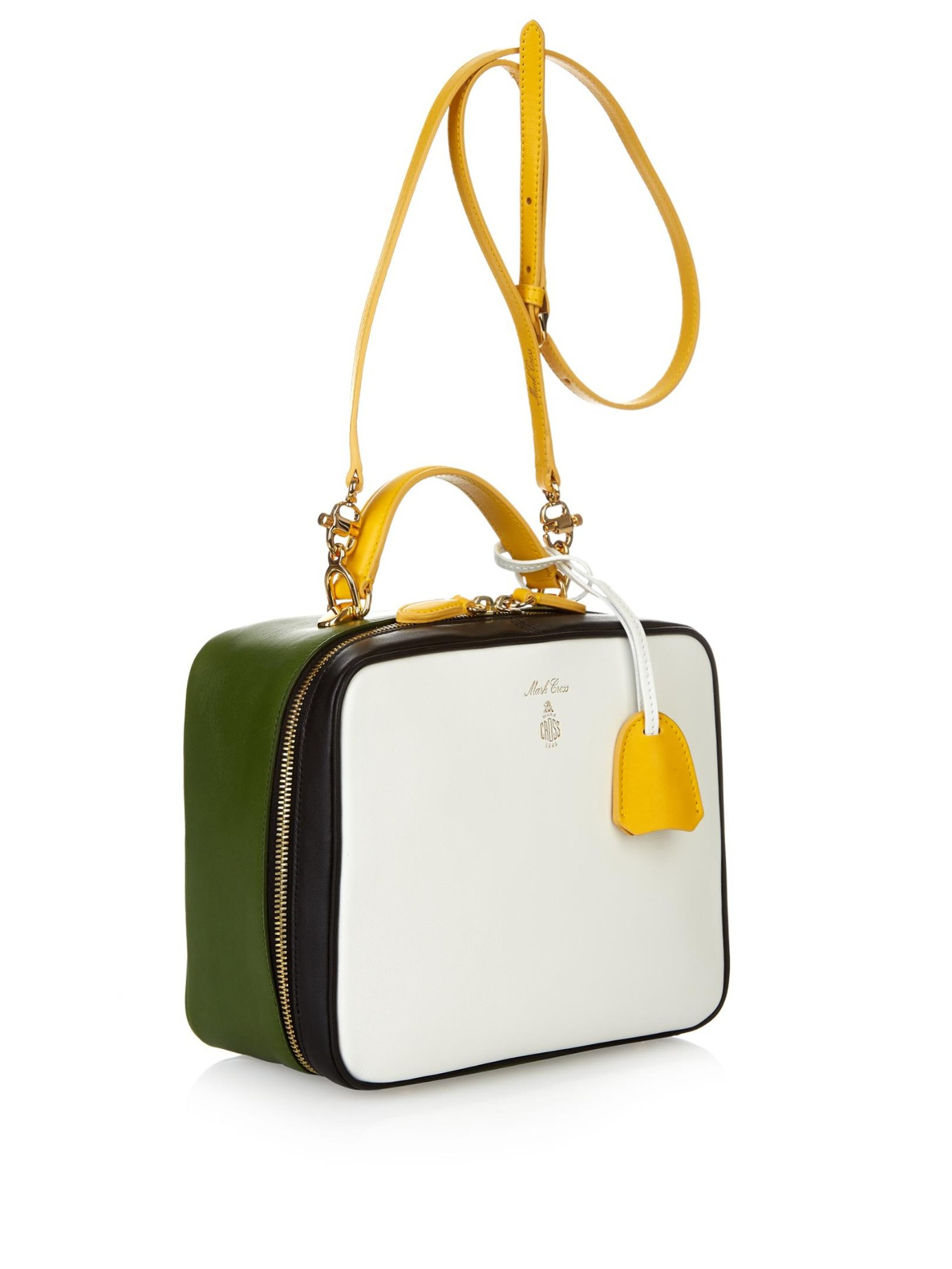 Lyst Mark Cross Laura Color Blocked Body Bag In Green Gallery
