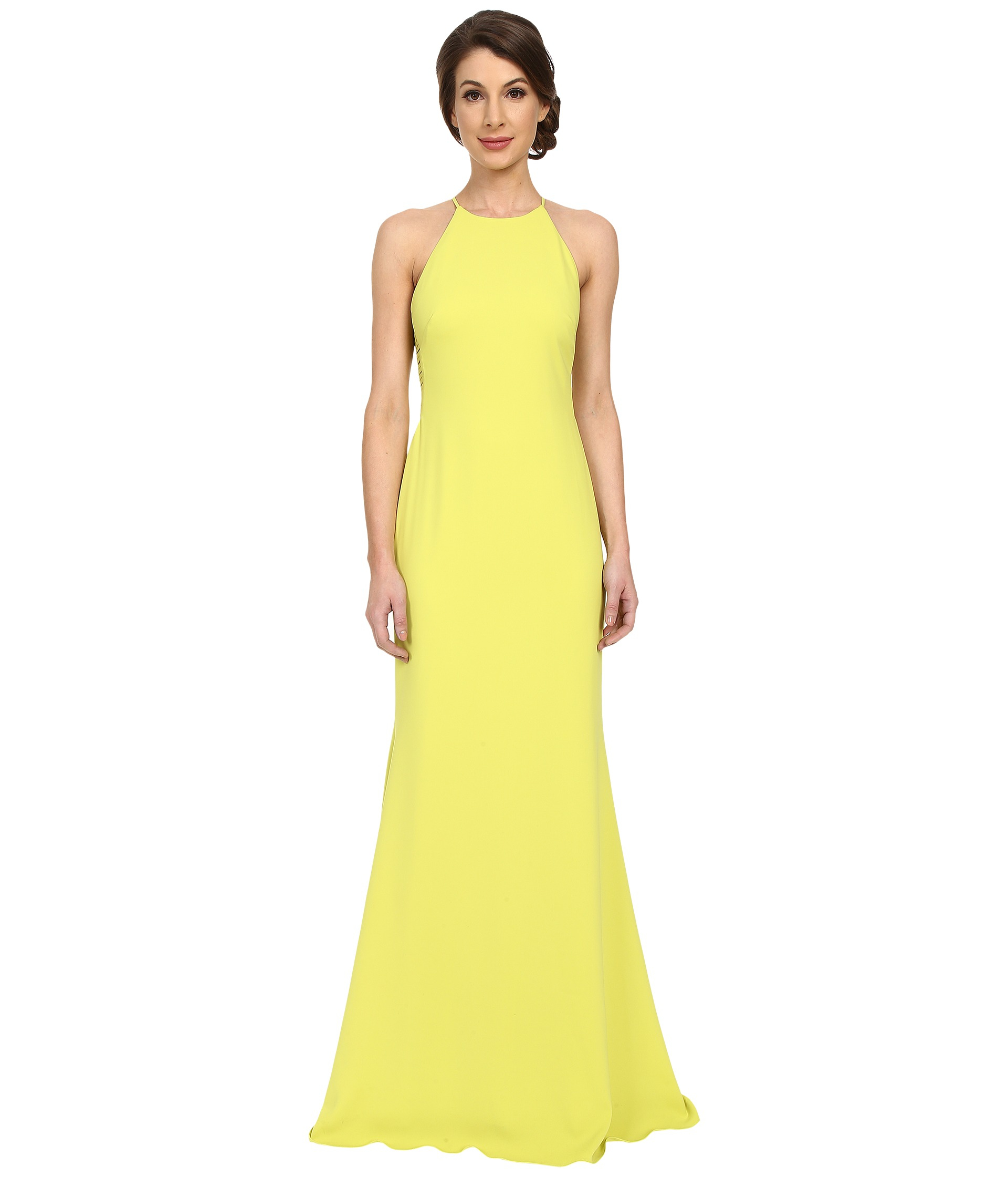Lyst Badgley Mischka Lattice Odessa Gown In Yellow Gallery
