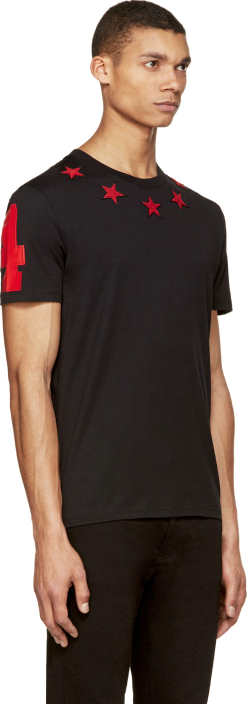 givenchy black red star t shirt