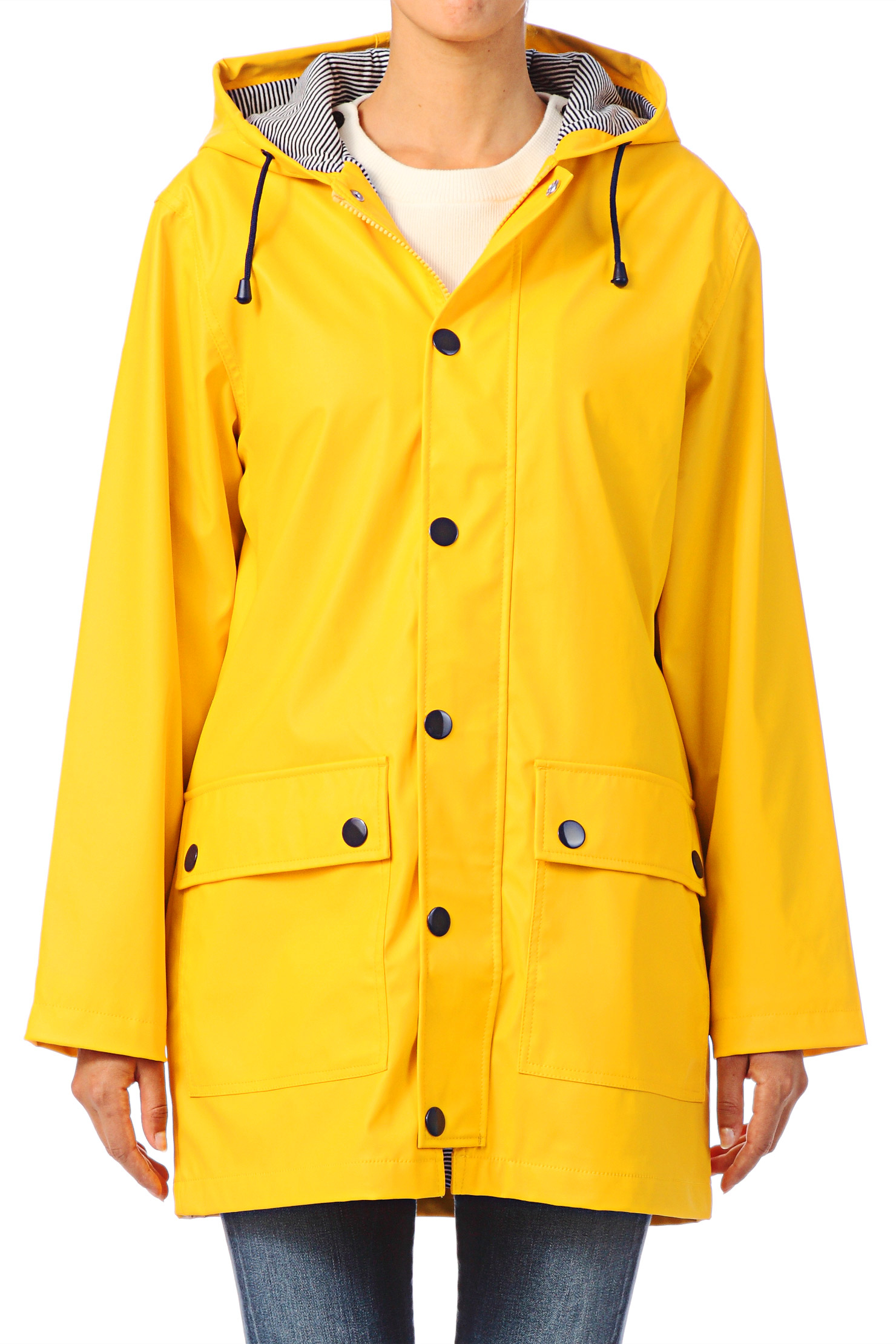 Petit Bateau Yellow Oilskin Raincoat in Yellow Lyst