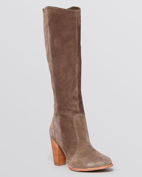 Joie Tall Boots Dagny High Heel in Brown (Charcoal) | Lyst