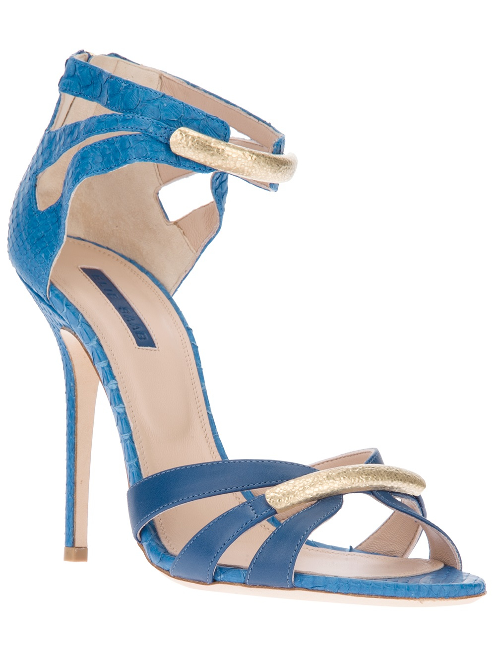 Lyst - Elie saab Strappy Sandal in Blue