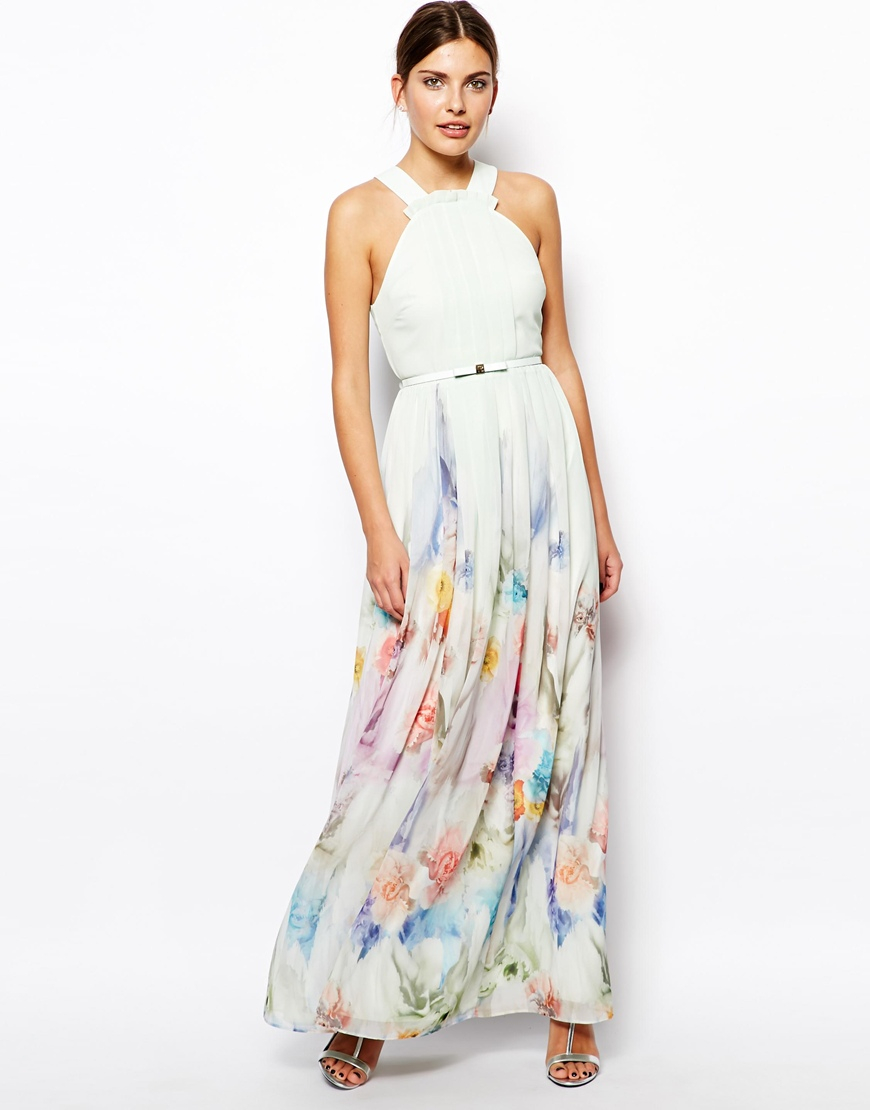 ted baker sugar sweet floral maxi dress with leather belt ted baker sugar sweet floral maxi dress with leather belt