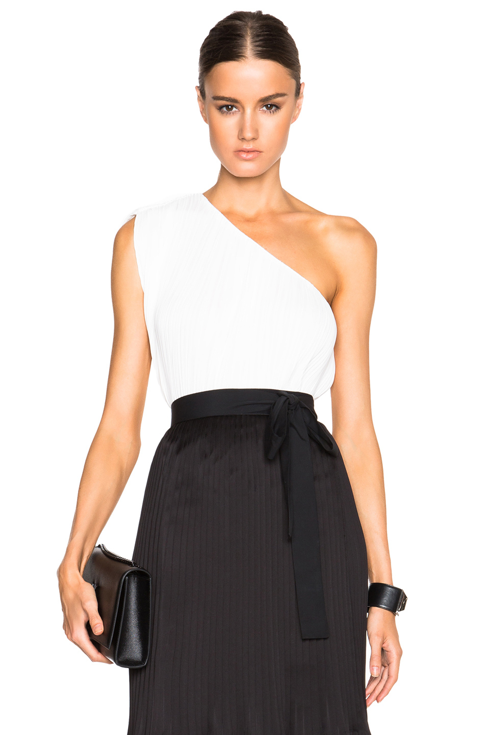 Lyst Tome Fwrd Exclusive Pleated One Shoulder Top in White