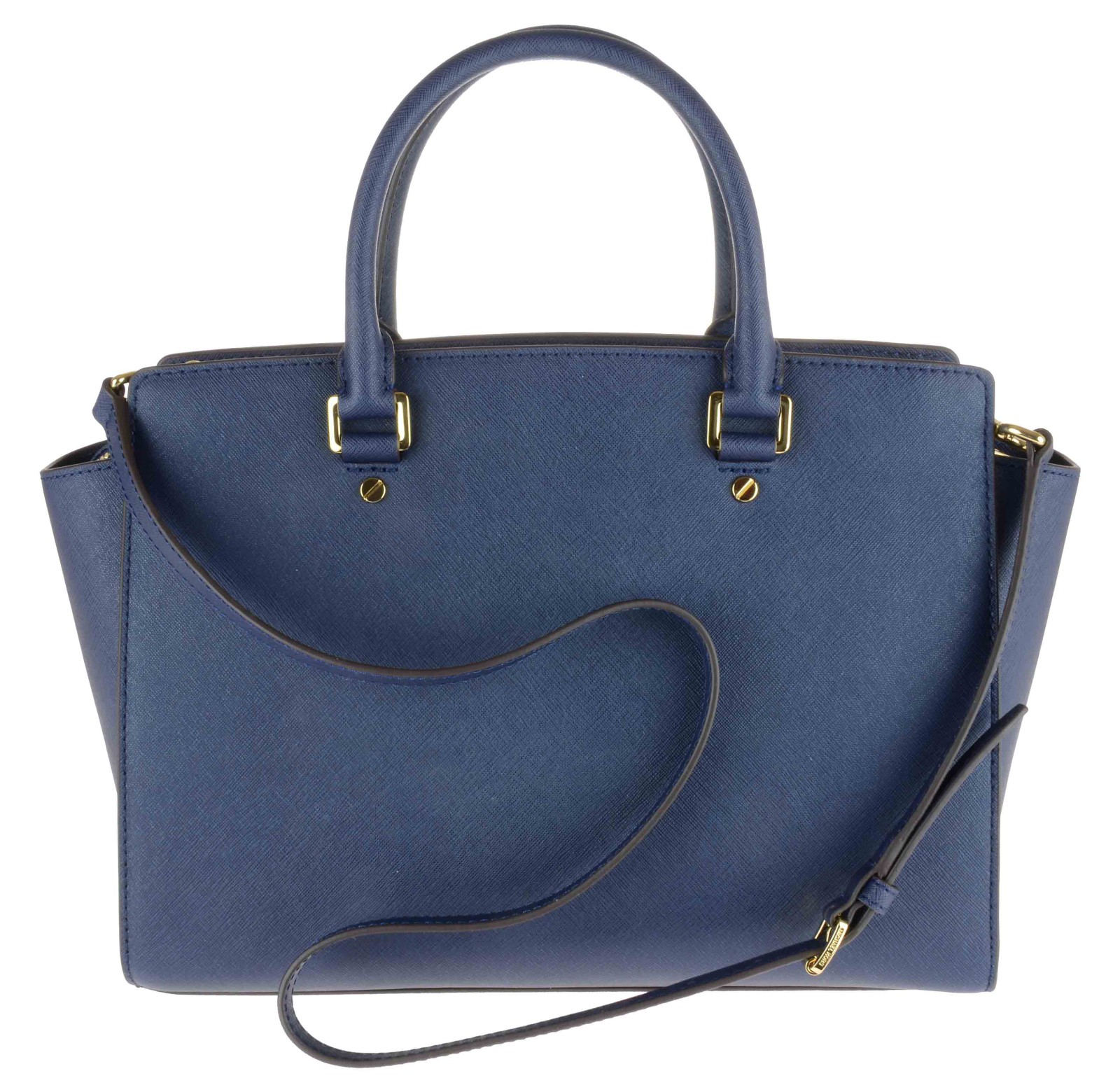 Michael kors Borsa In Pelle Blu, Doppi Manici E Tracolla in Blue | Lyst