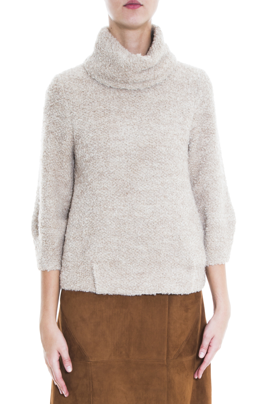 Lyst Tibi Boucle Sweater in Natural