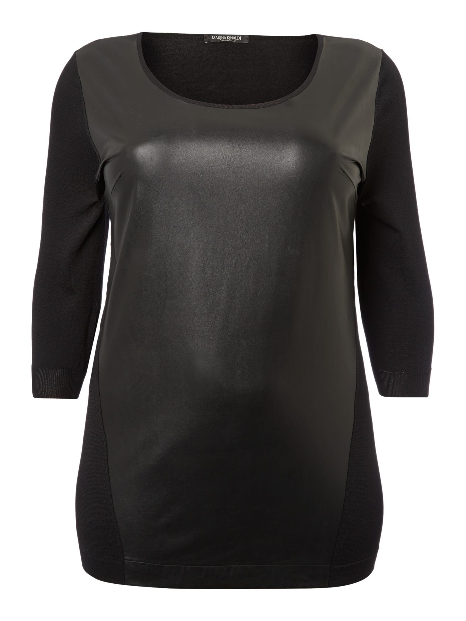 faux leather top plus size