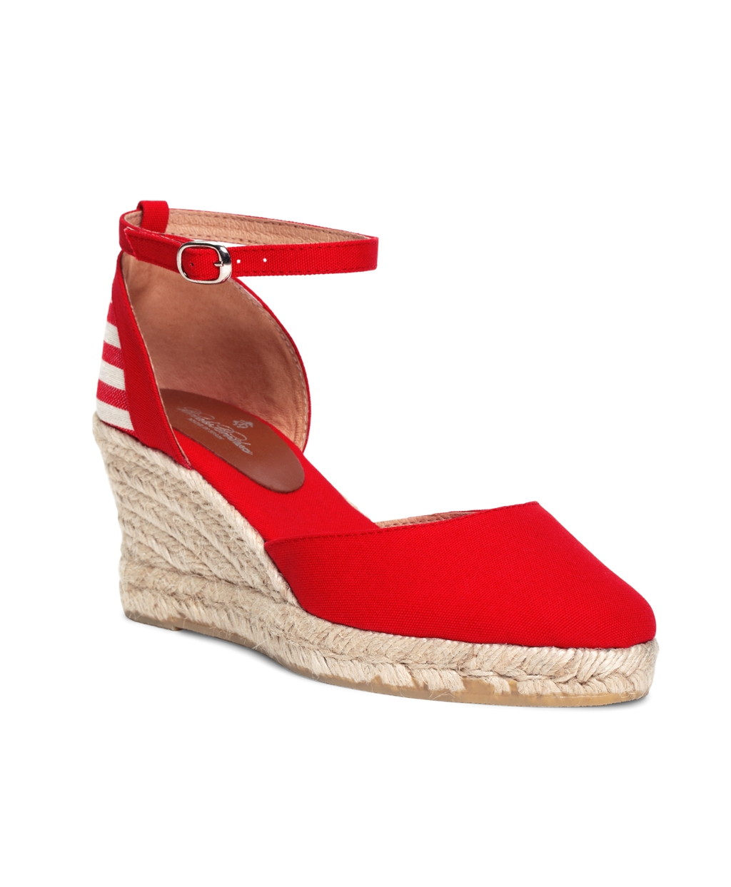 striped espadrilles wedge