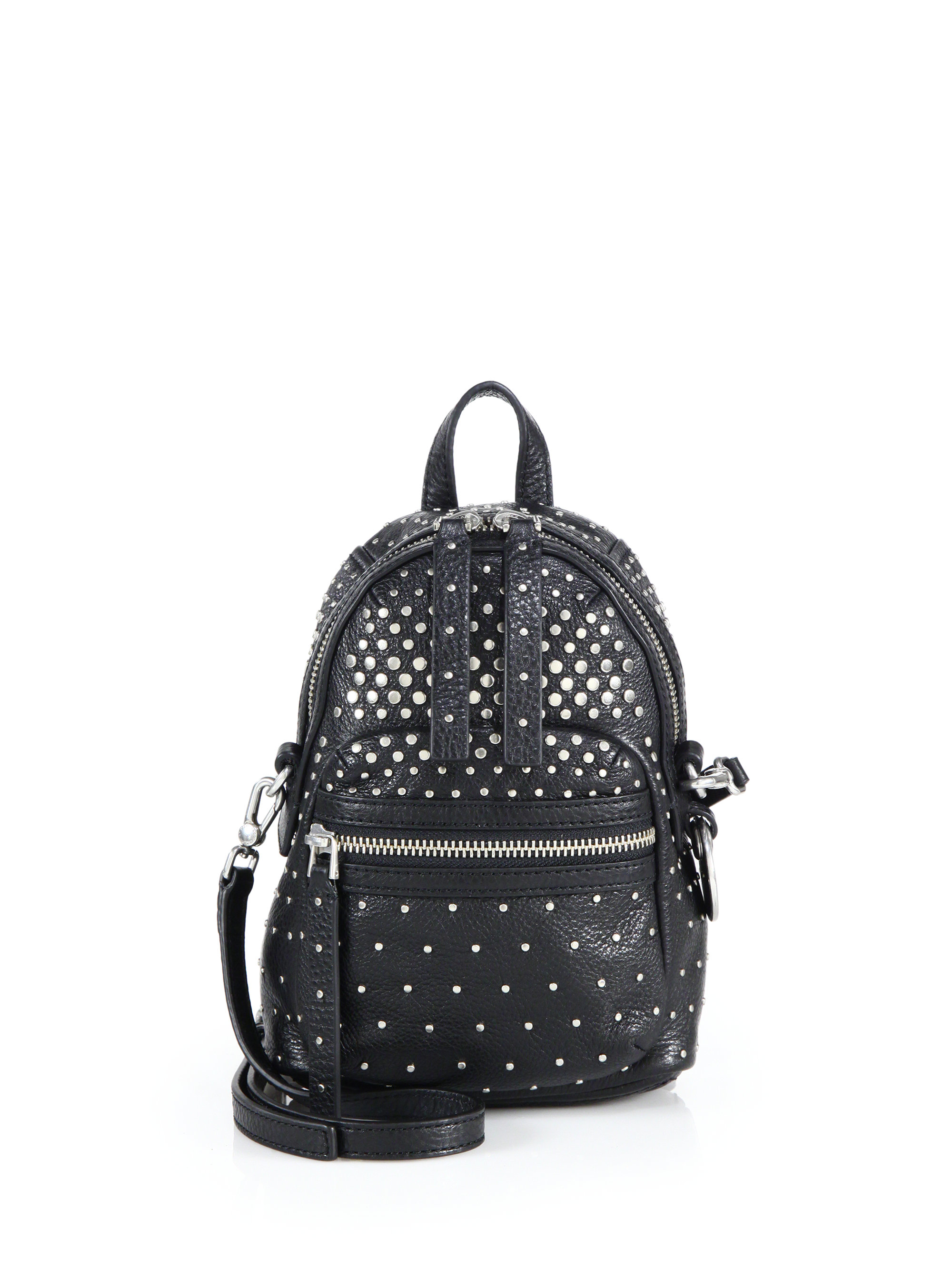 Lyst - Marc By Marc Jacobs Biker Studded Leather Crossbody Backpack in Black