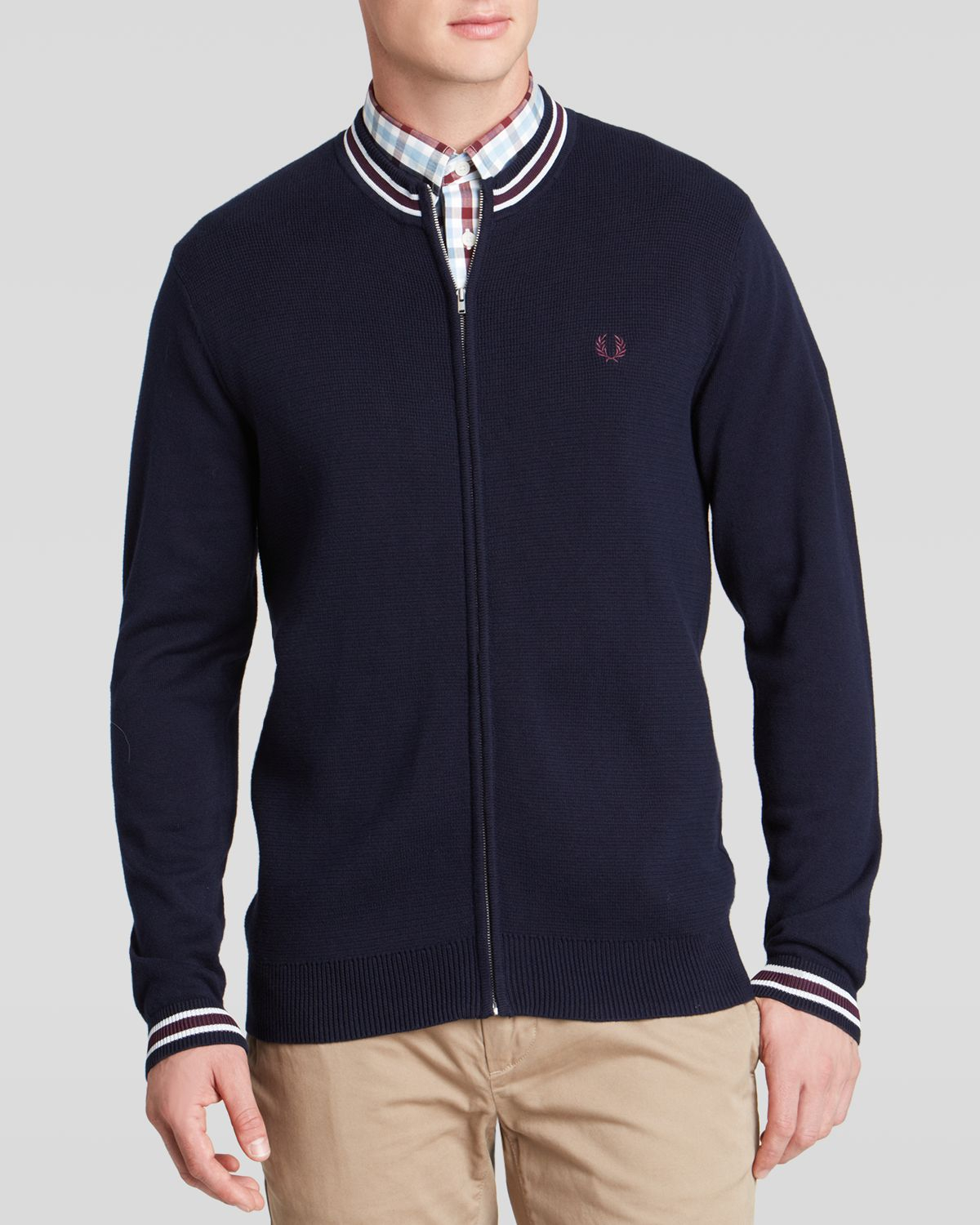 Lyst - Fred Perry Vintage Sport Zip Cardigan in Blue for Men