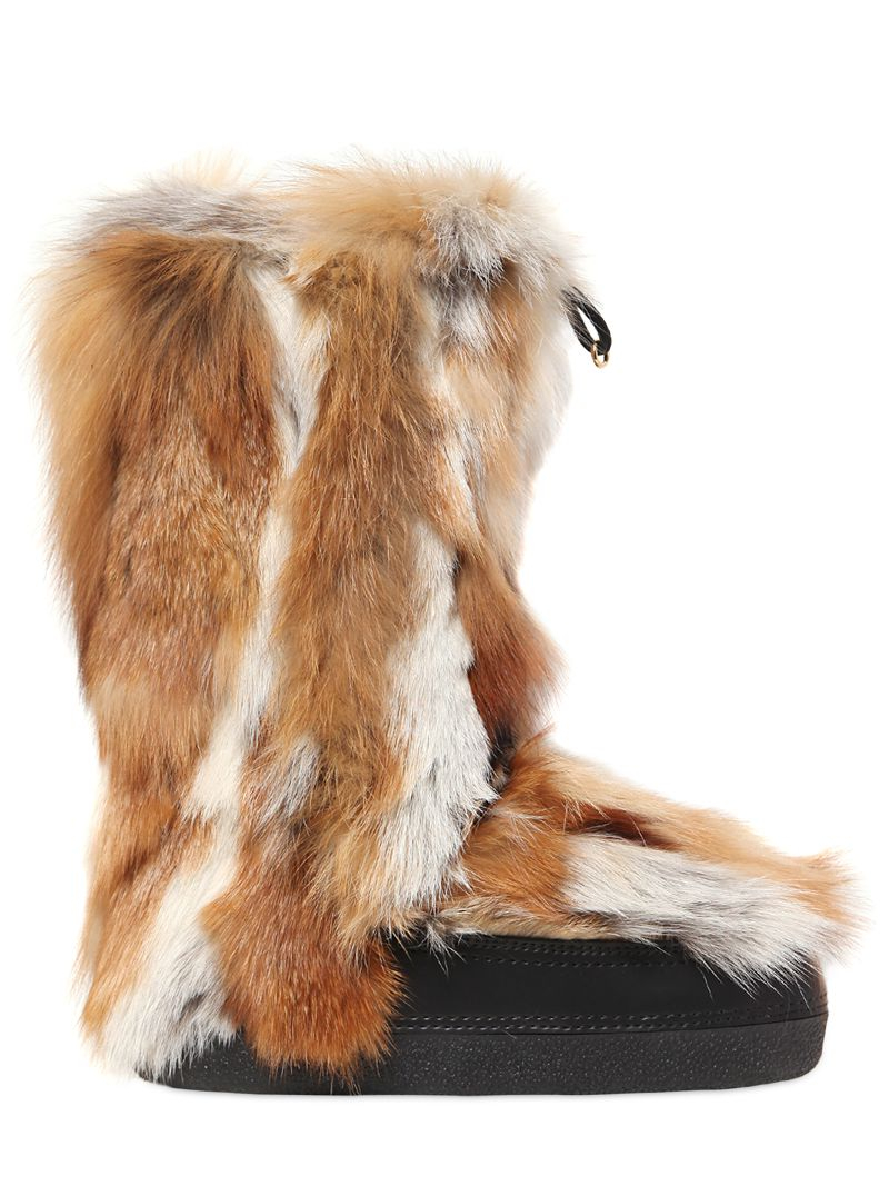 designer fur snow boots