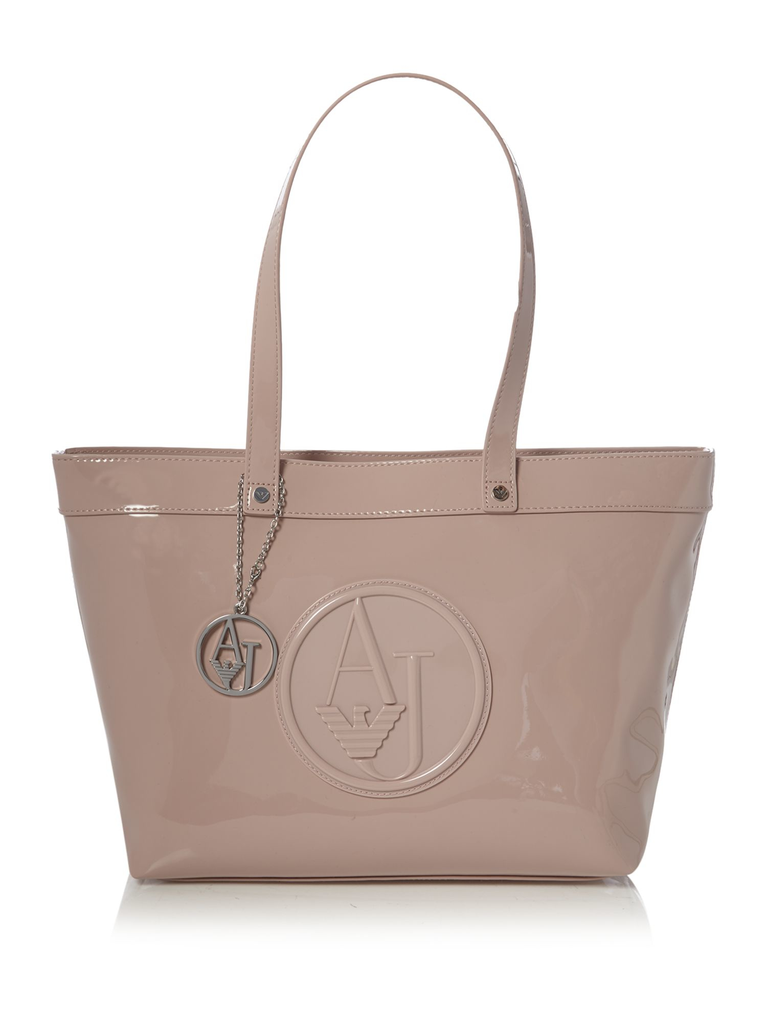 Armani Jeans Patent Light Pink Large Tote Bag In Lyst Gallery