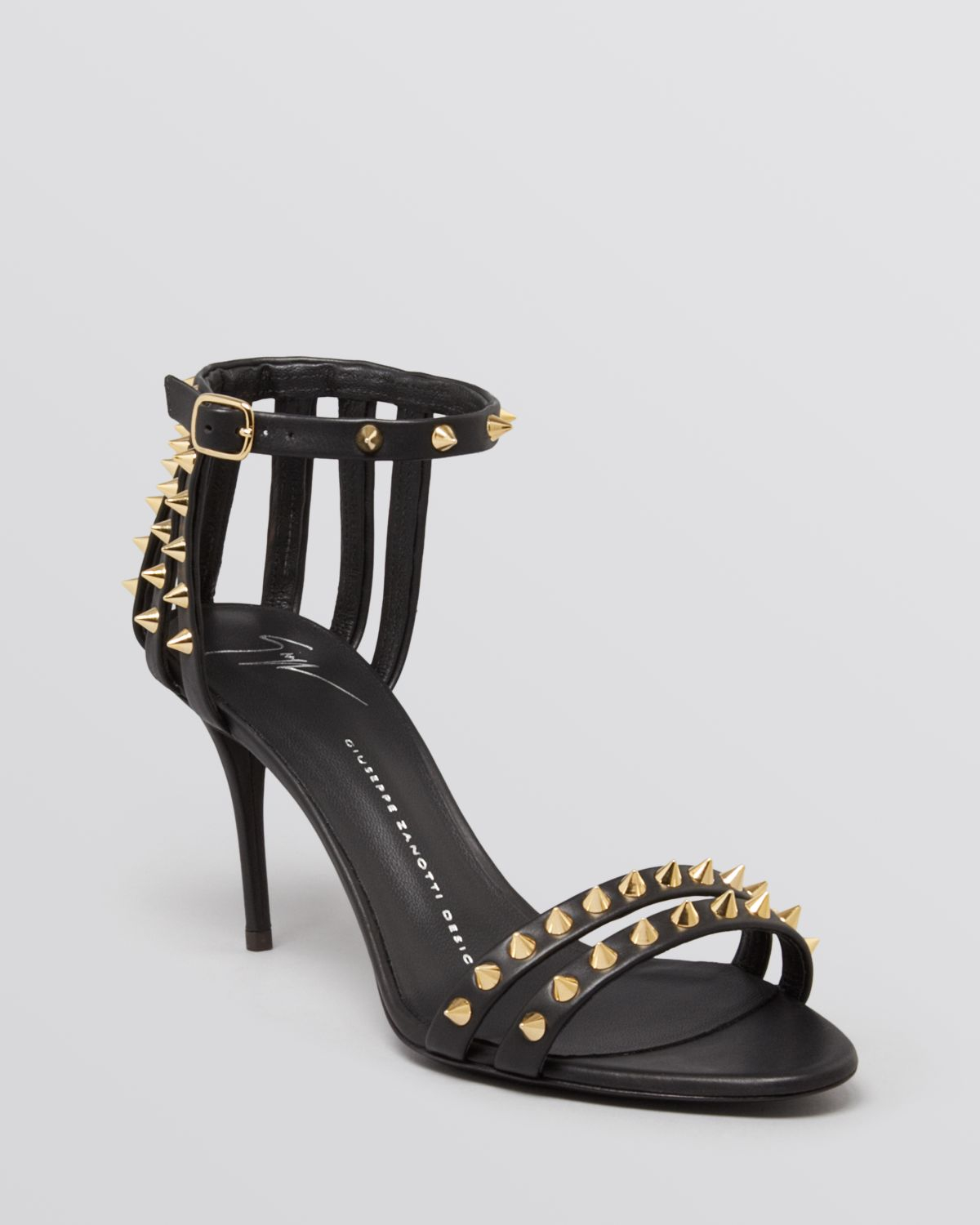 studded high heel sandals