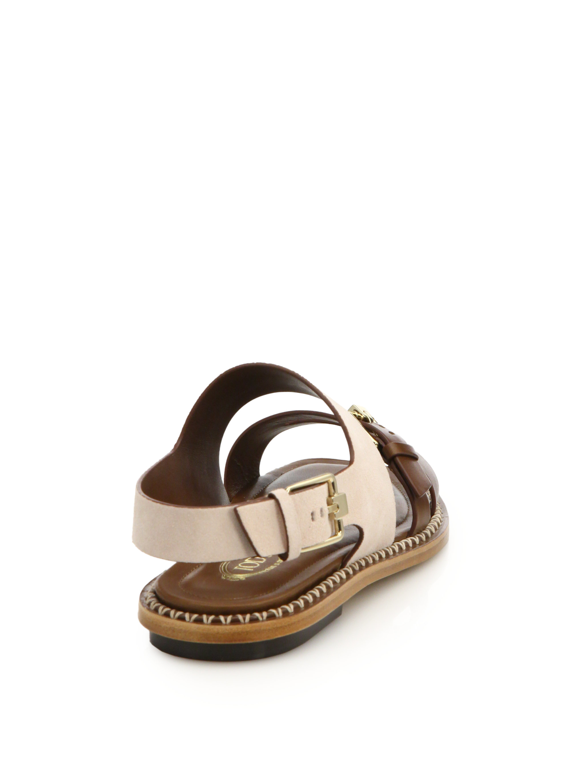 tods flat sandals