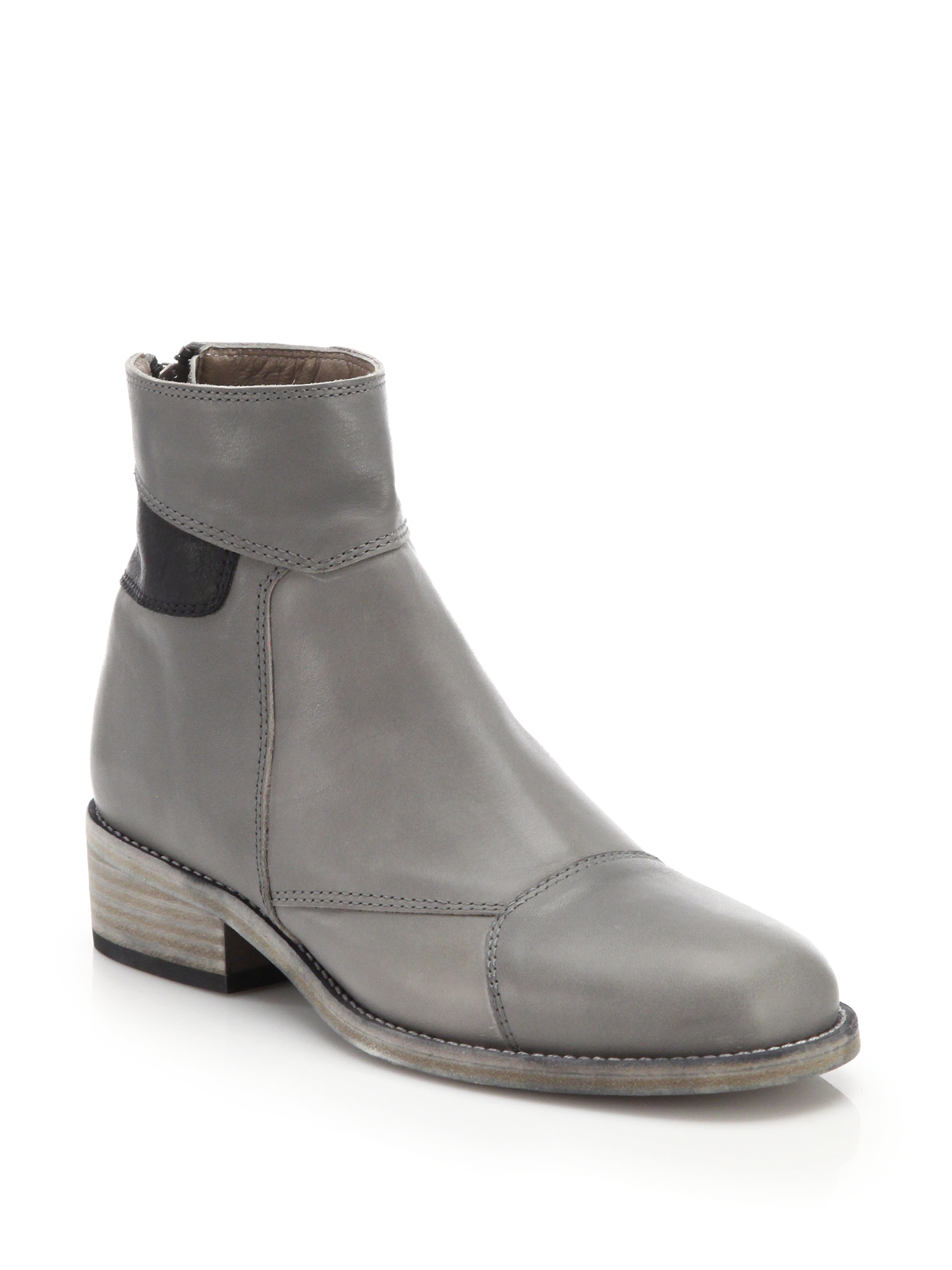 grey block boots