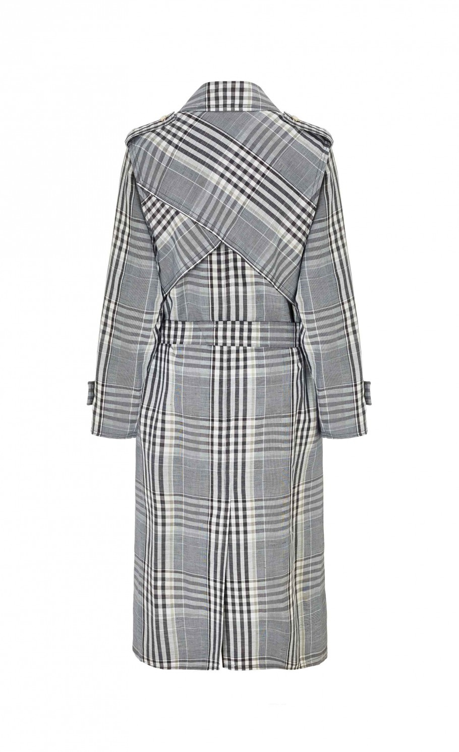 Lyst - Temperley London Linen Check Trench in Black