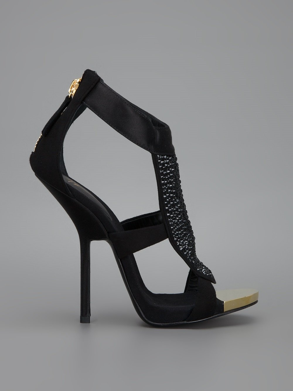 Lyst - Giuseppe Zanotti Studded Stiletto Sandal in Black