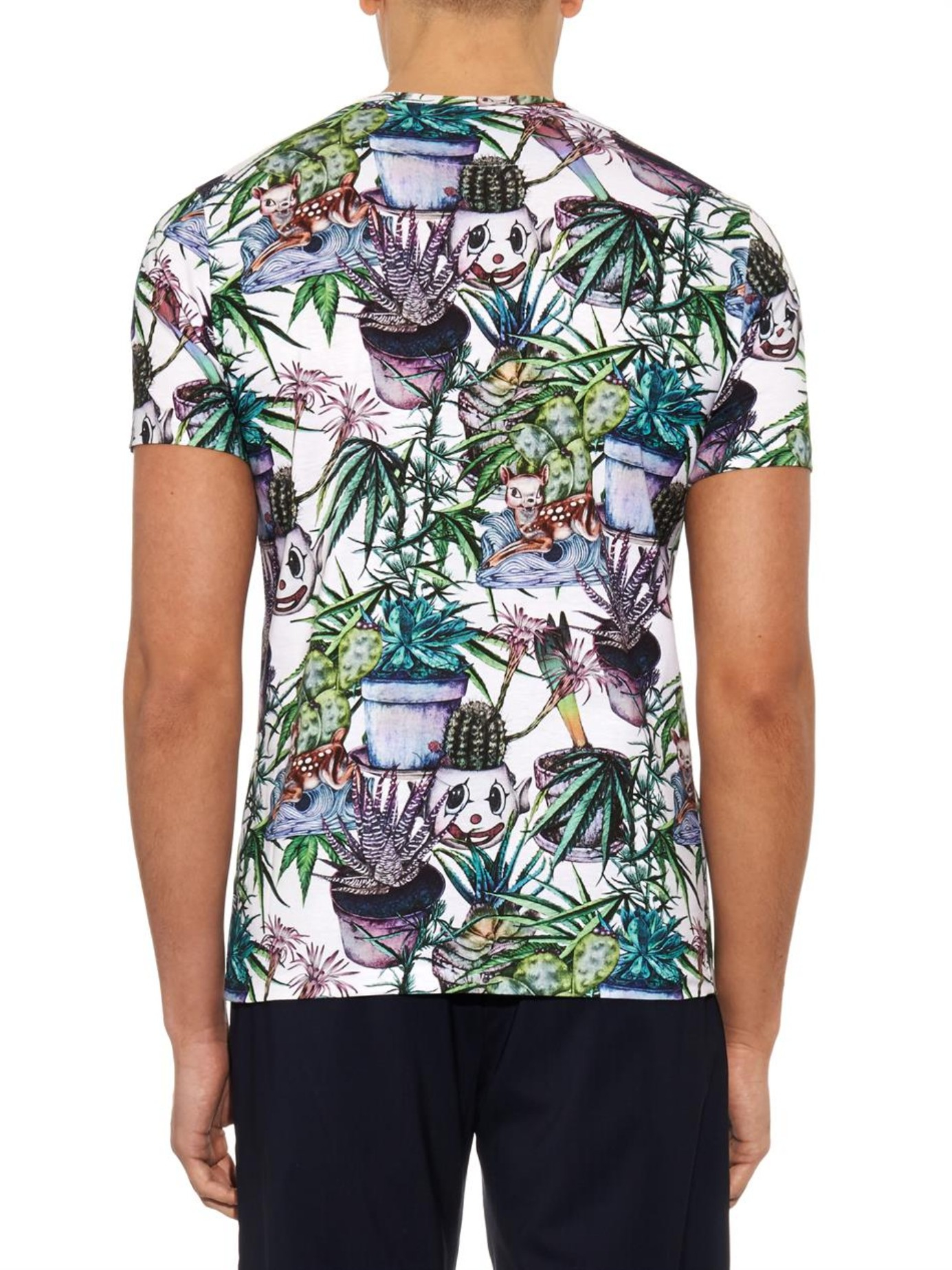 plant print shirt