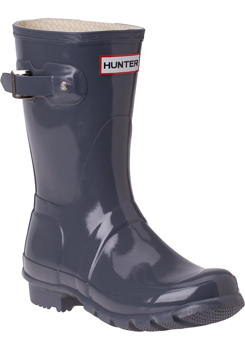 Hunter Original Short Rubber Rainboot in Gray | Lyst