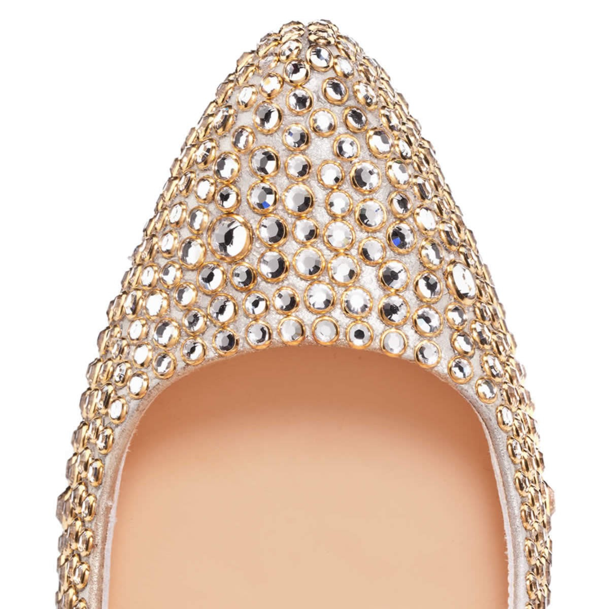 Christian louboutin Daffodile Strass in Gold | Lyst