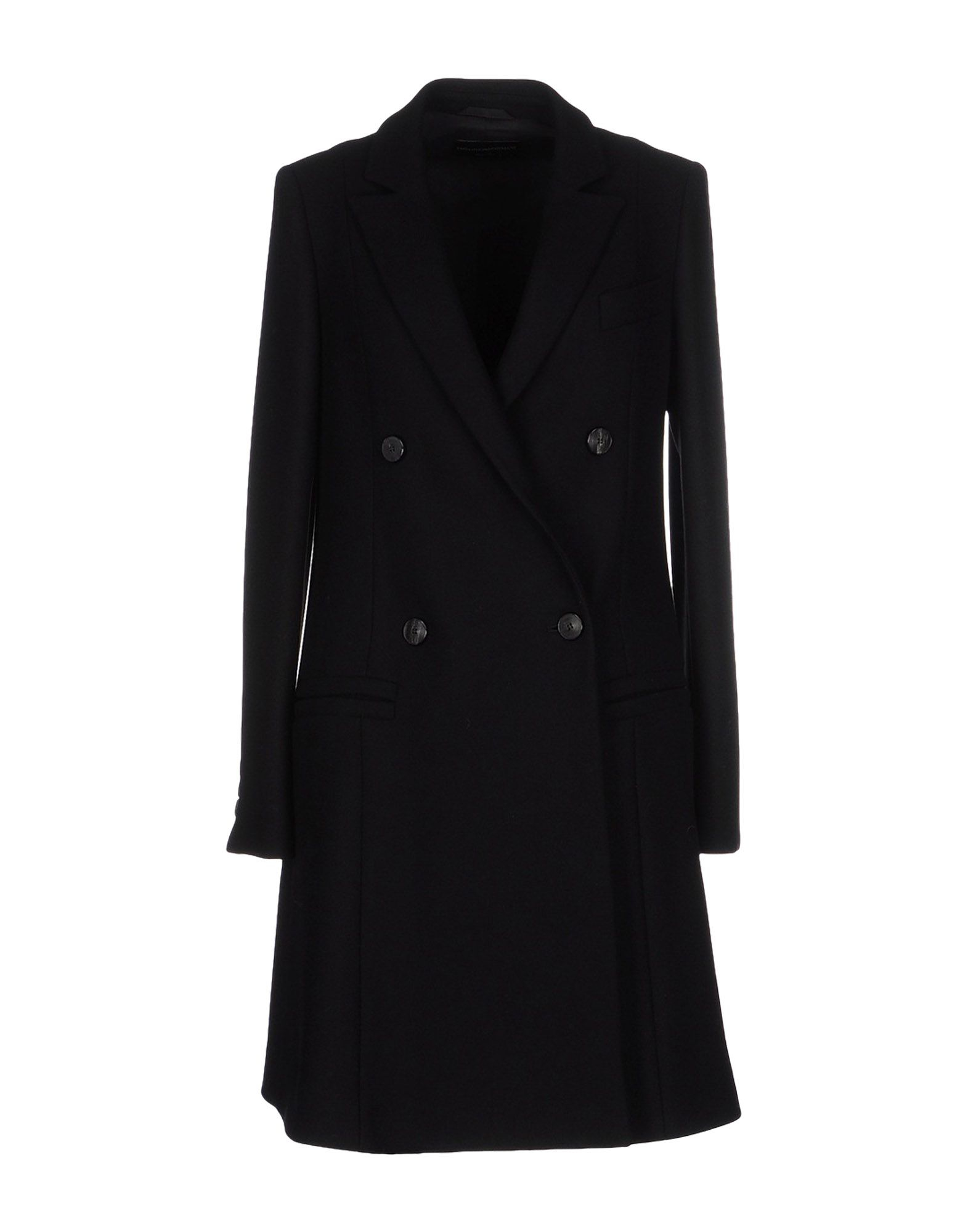 Lyst - Emporio Armani Coat in Black