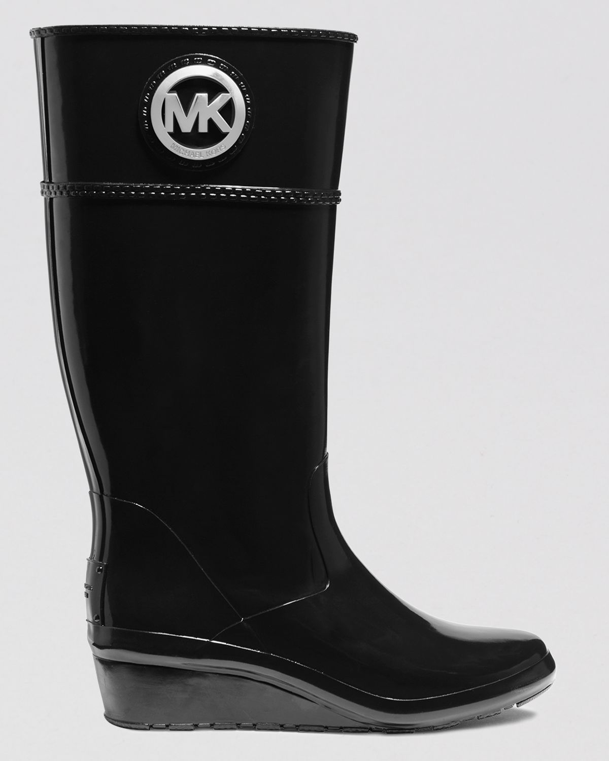 Michael michael kors Wedge Rain Boots - Stockard in Black | Lyst