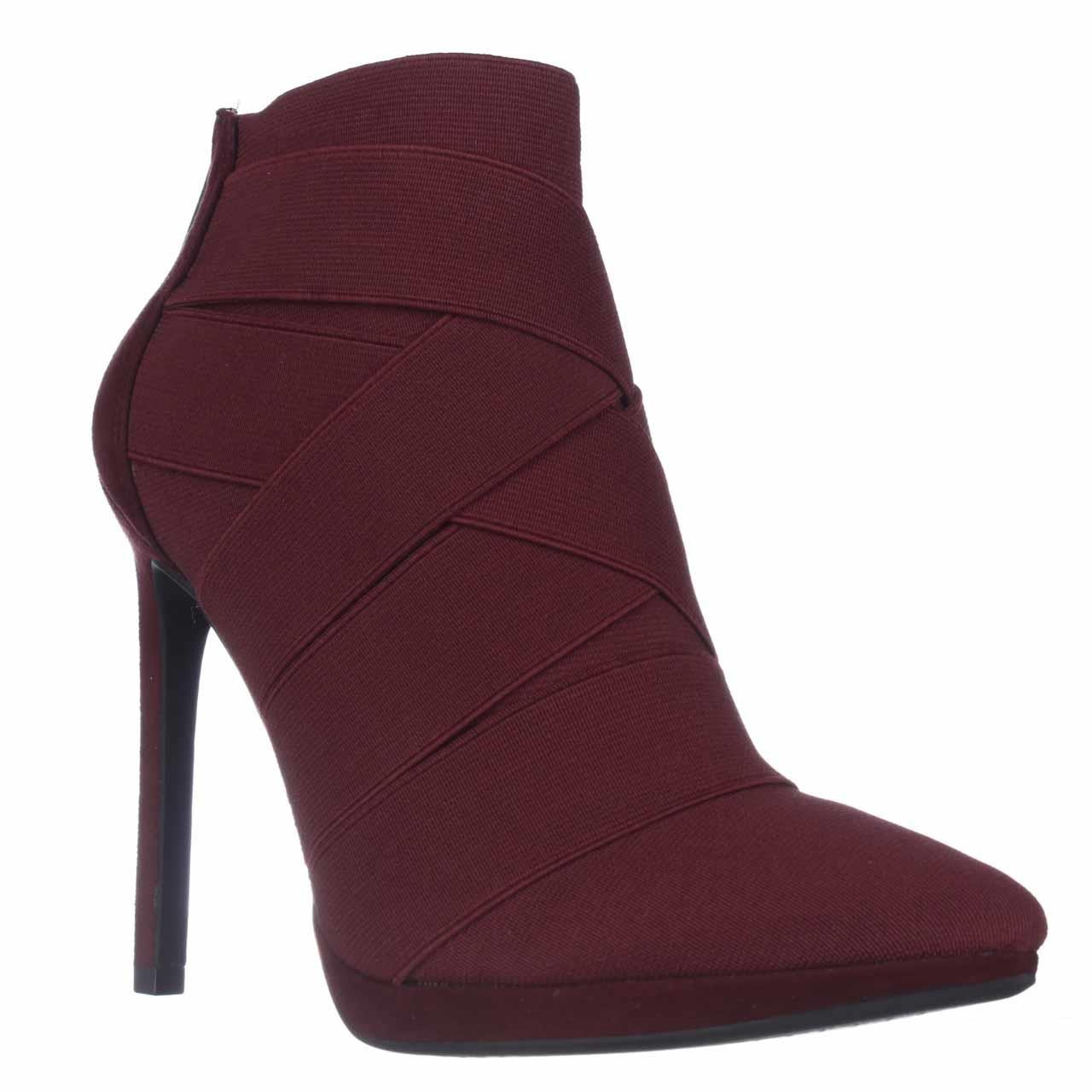 Jessica Simpson Breena Elastic Wrap Dress Ankle Boots in Red - Lyst