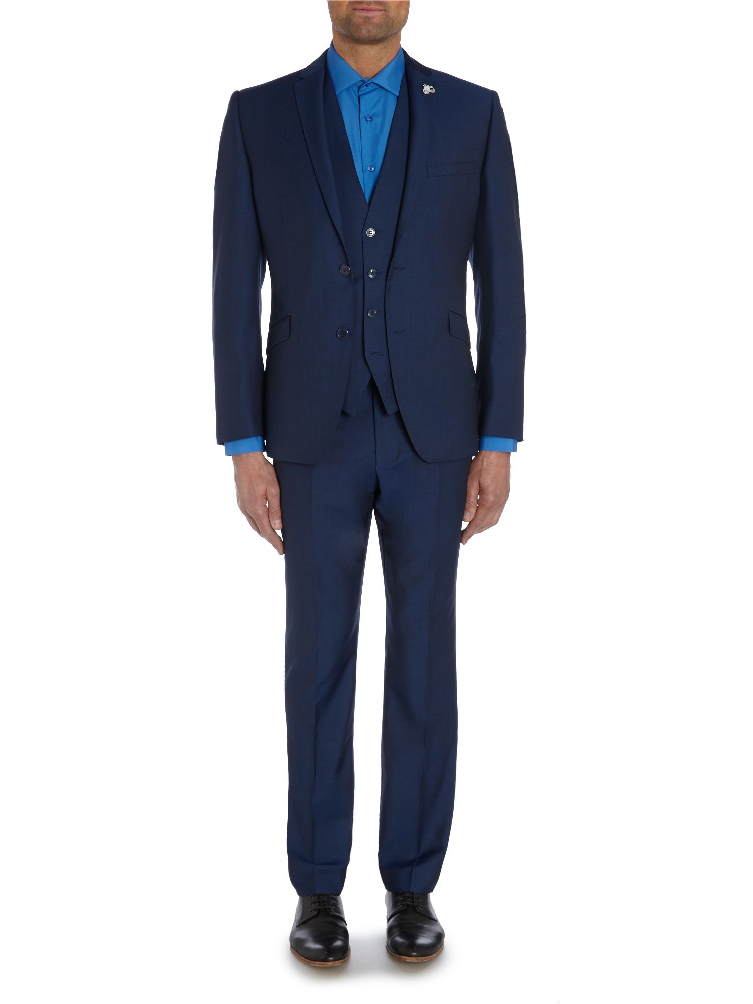 Lambretta Plain Slim Fit Suit in Blue for Men | Lyst