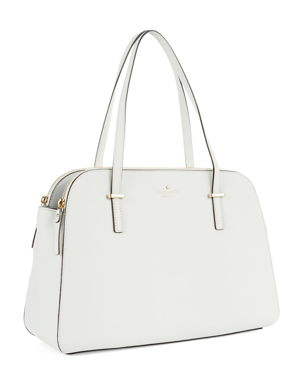 kate spade white leather tote