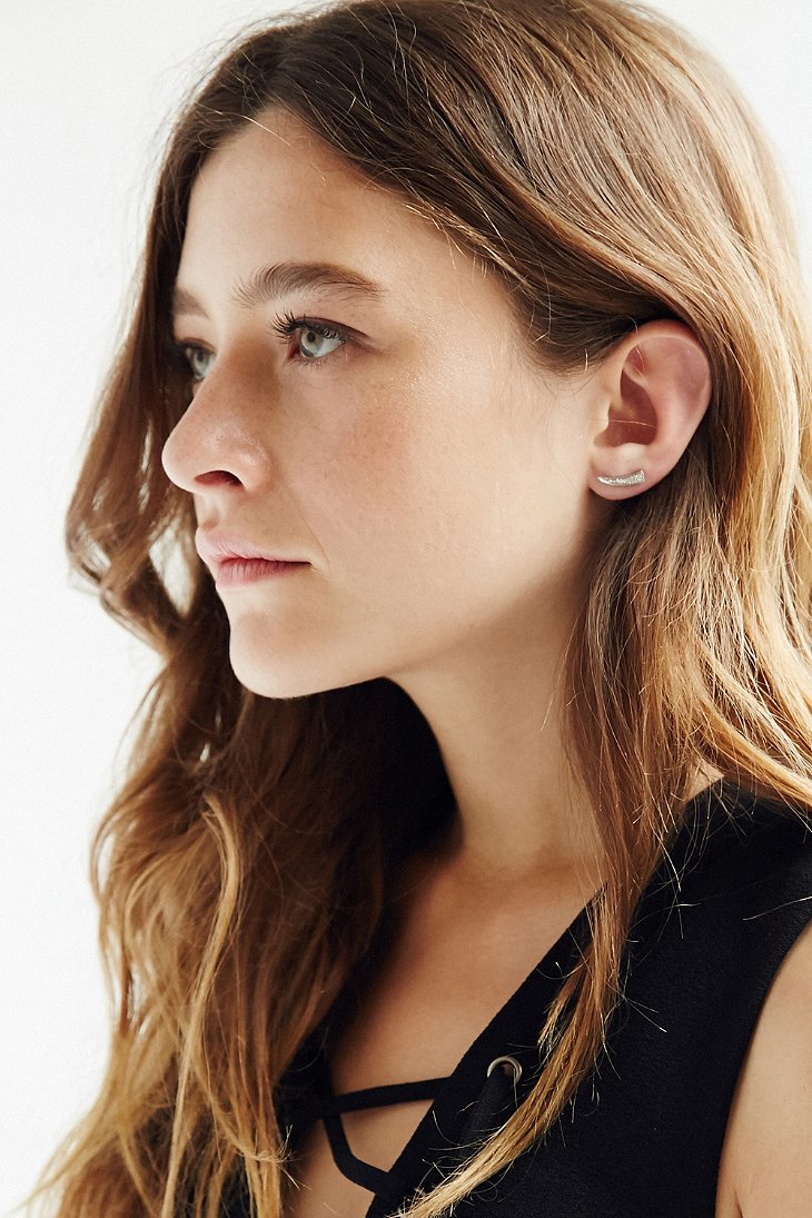 Lyst Adina Reyter Small Pave Tusk Post Earring In Metallic Gallery
