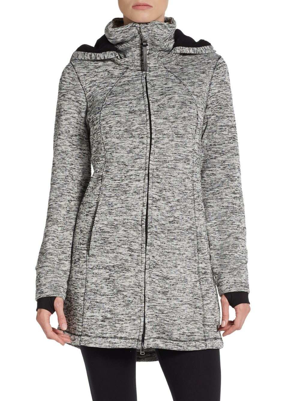 performance logo hooded puffer jacket calvin klein