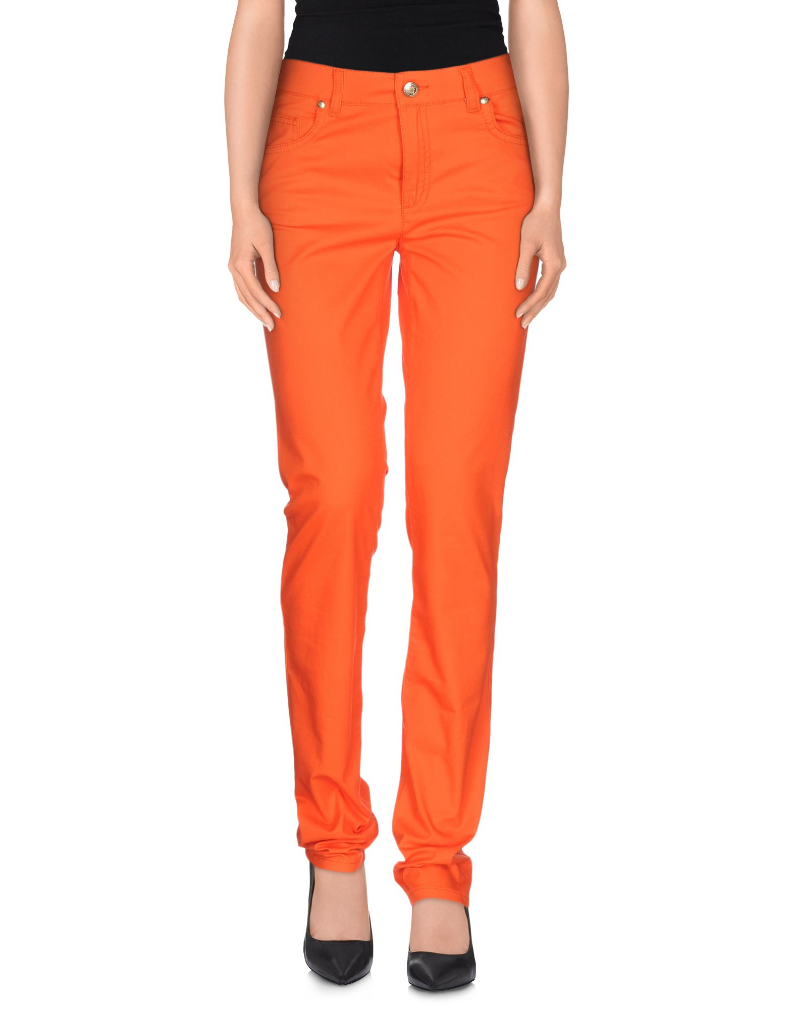 orange checked trousers