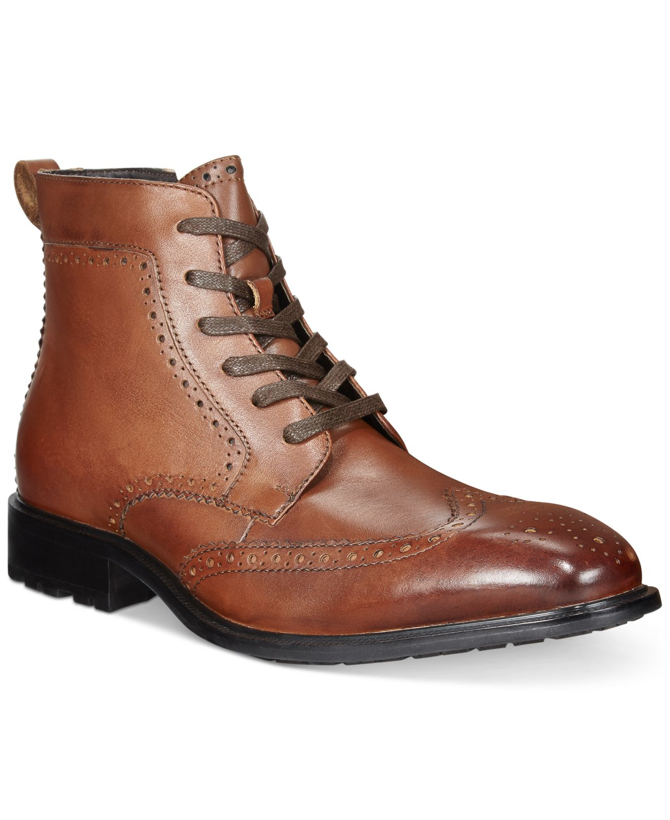 Alfani Men&#39;s Garth Wingtip Boots, Only At Macy&#39;s in Brown for Men (Tan) - Save 10% | Lyst