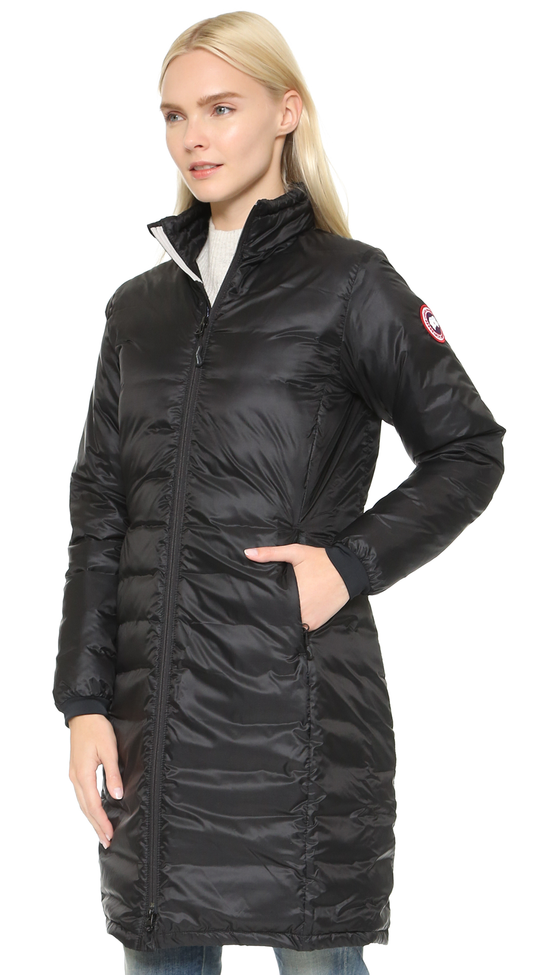 canada goose long black coat womens