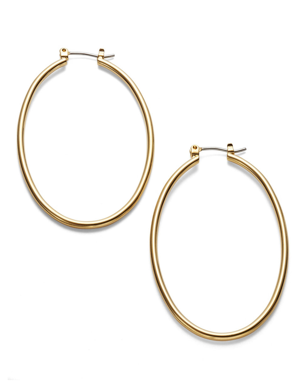 Lyst - Lauren By Ralph Lauren Oval Drop Hoop Earrings - 1.25 In. in ...