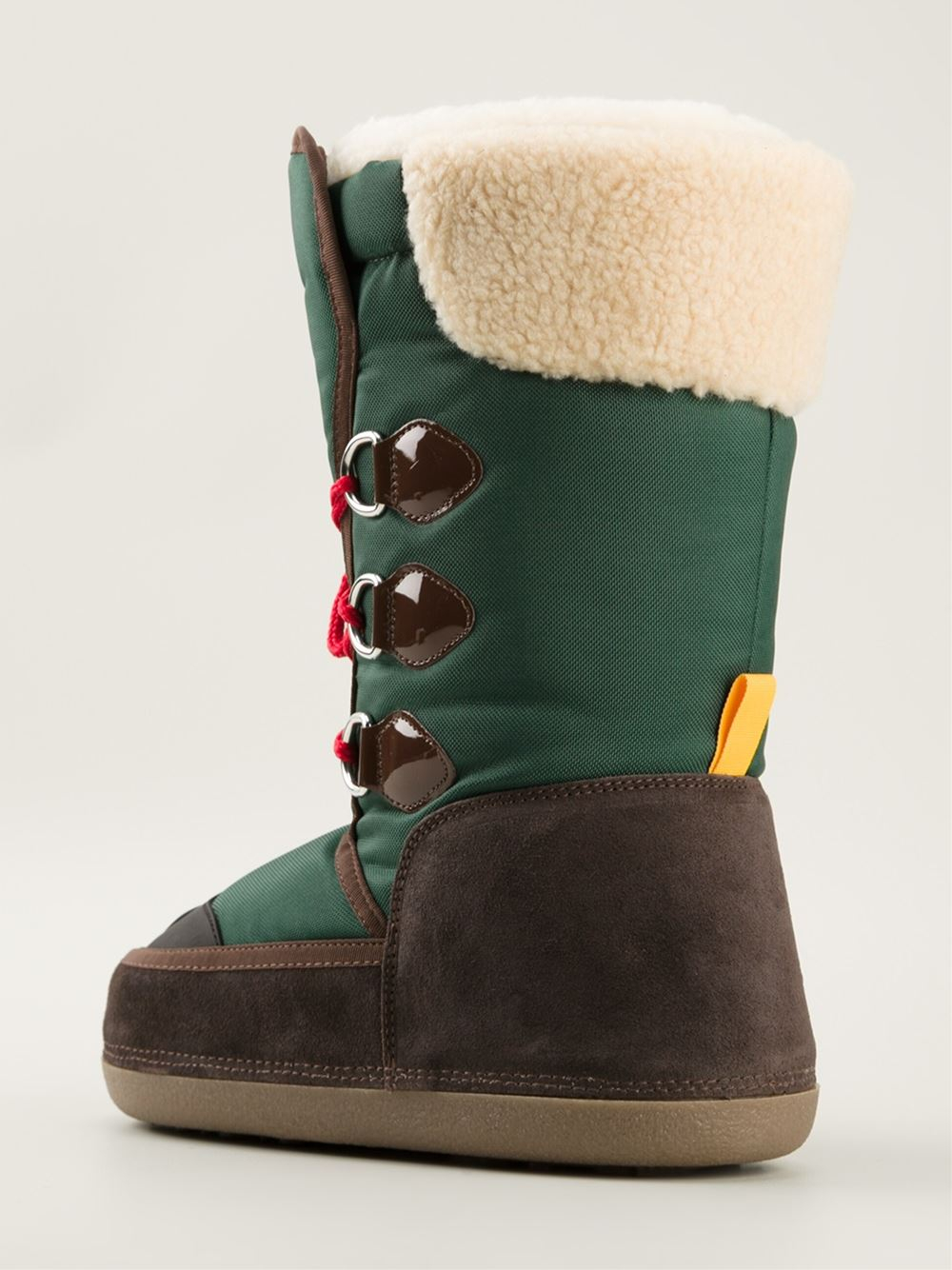 moon boots army green