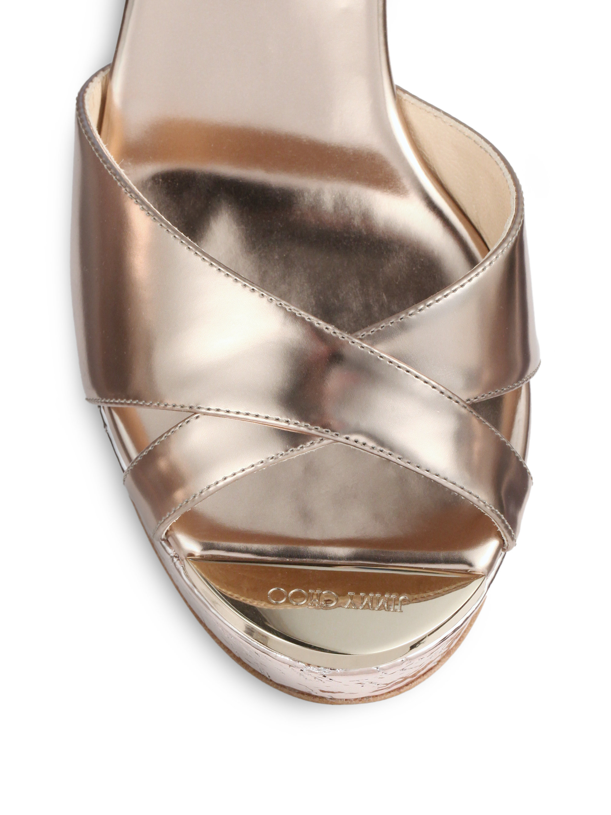 gold wedges jimmy choo