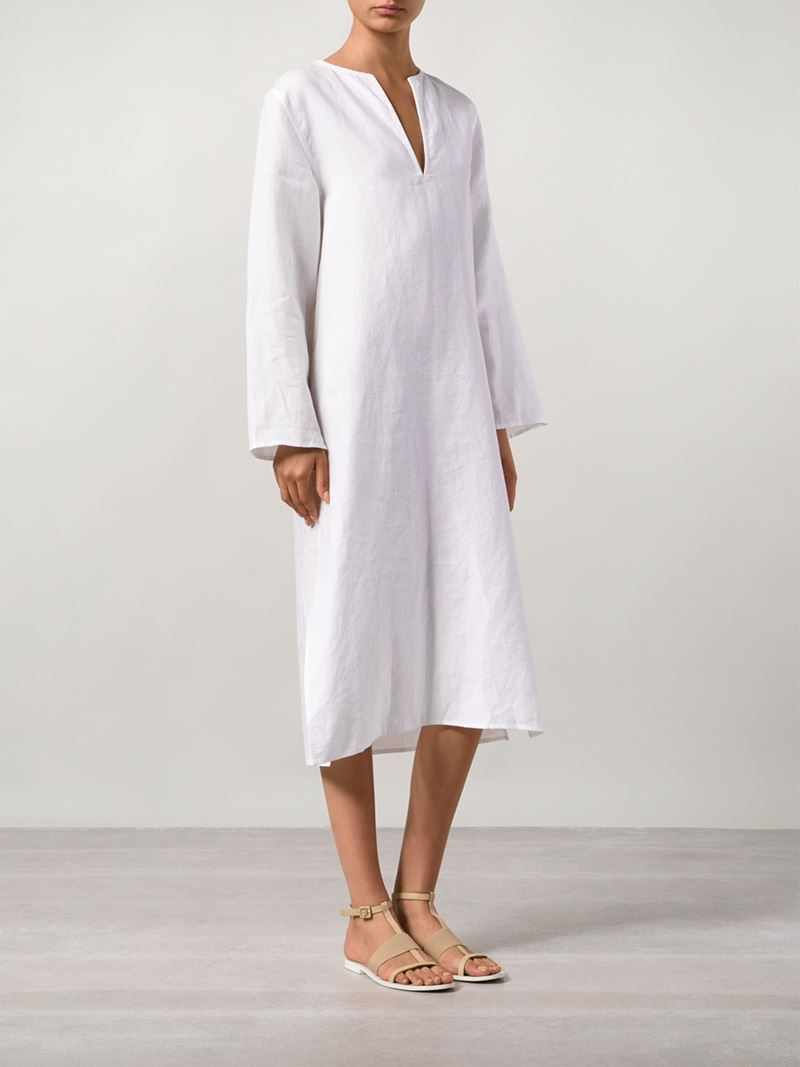 Denis colomb Long Tunic Dress in White | Lyst