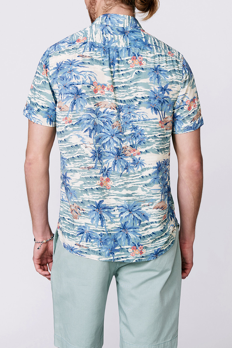 Lyst - Faherty brand Tahiti Hawaiian Shirt in Blue for Men