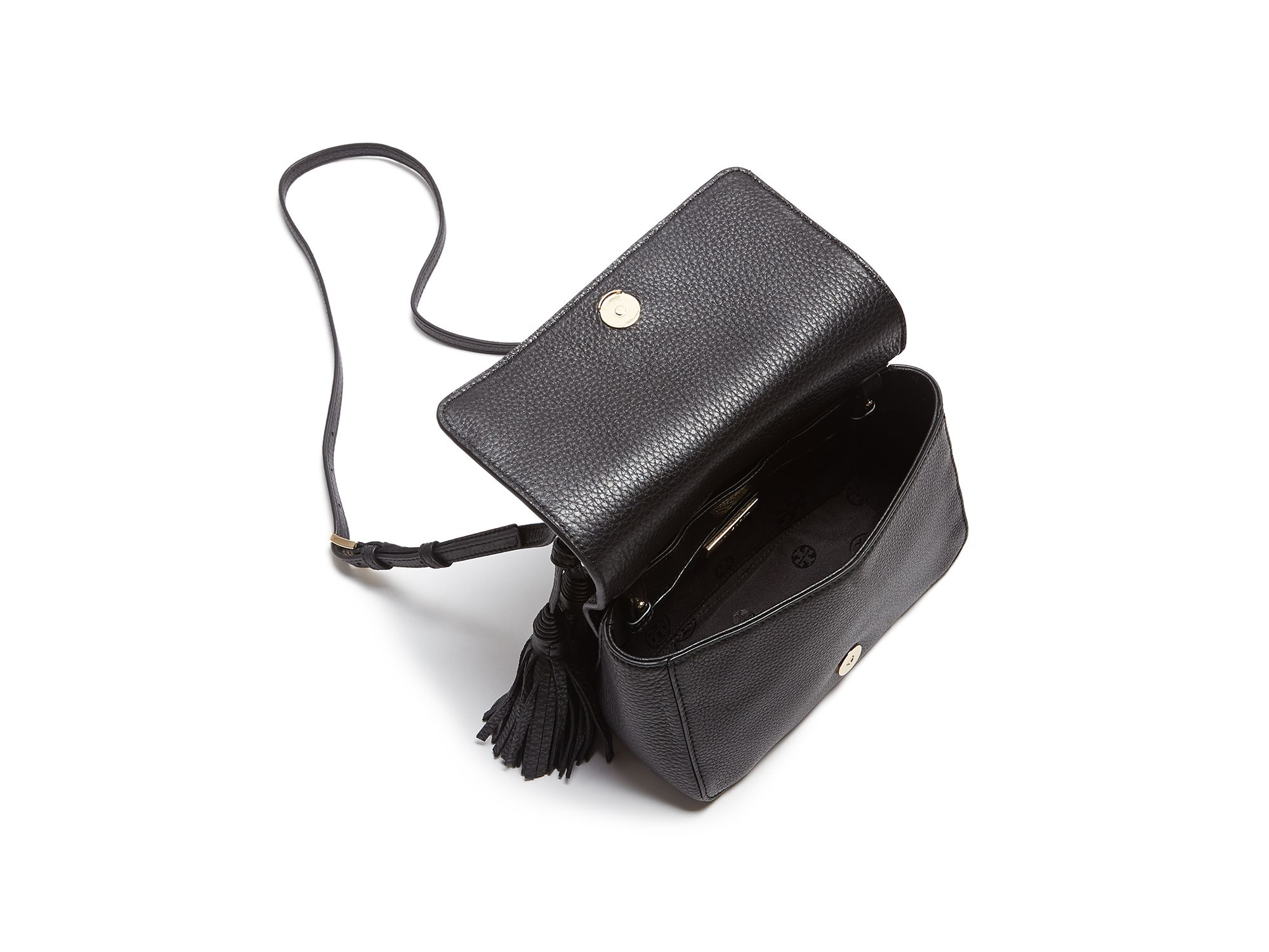 Lyst Tory Burch Thea Mini Crossbody In Black Gallery