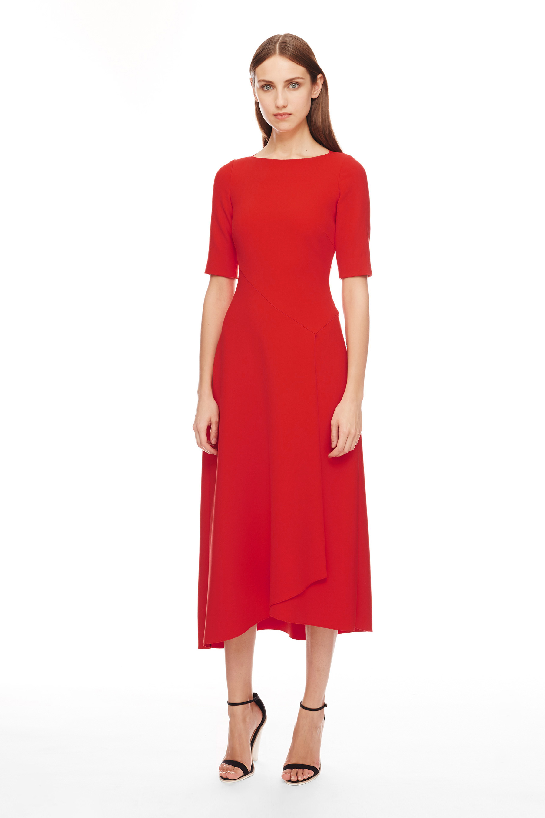 Amanda Wakeley Asayii Lipstick Asymmetric Dress In Red Lyst Gallery