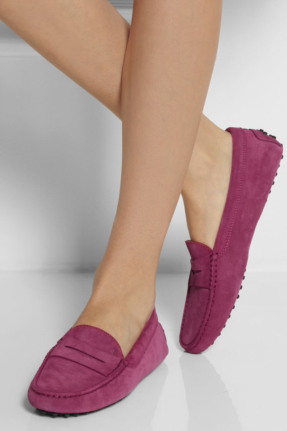 tod's pink loafers womens