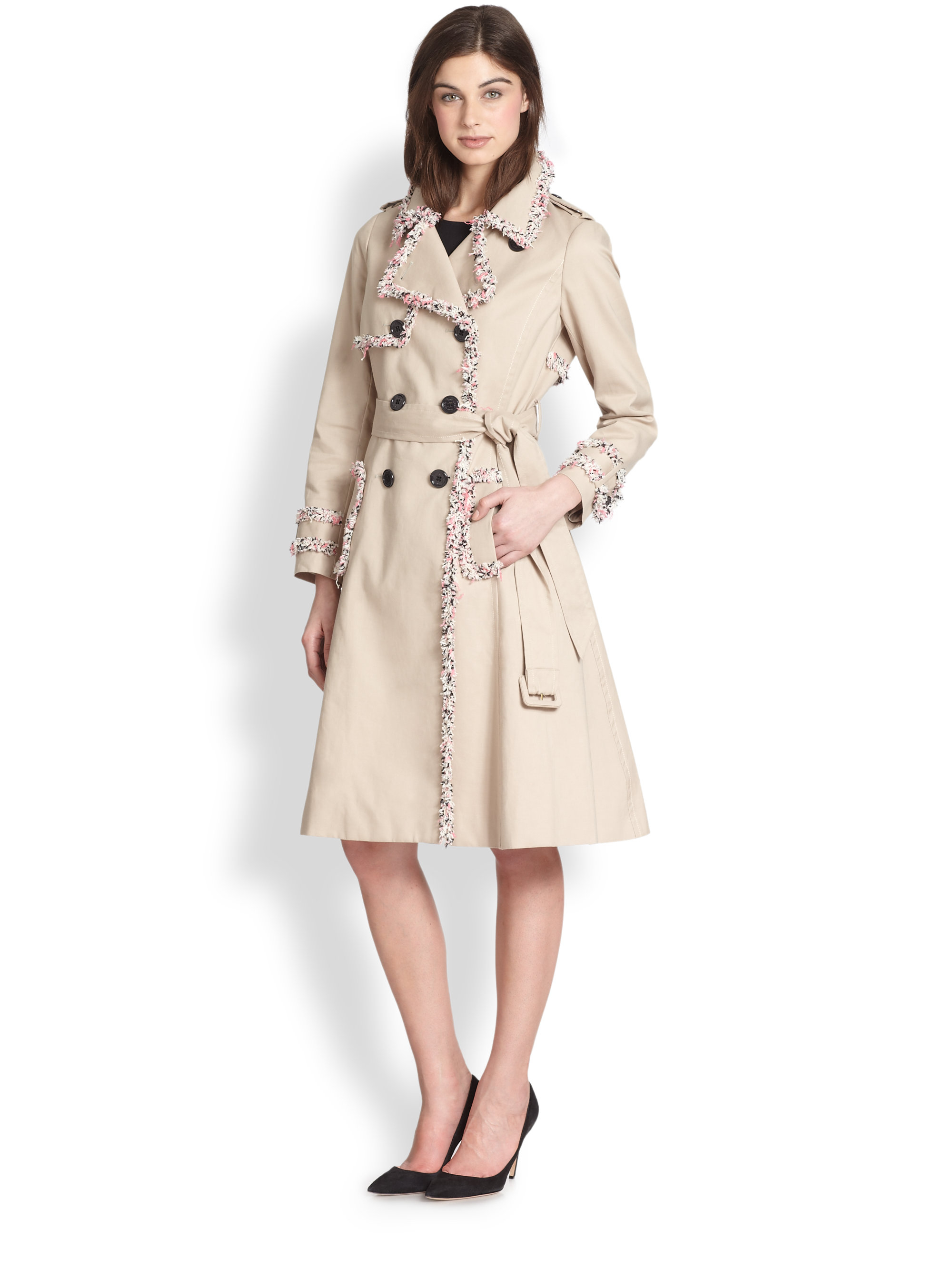 Lyst - Kate spade new york Fontaine Trenchcoat in Natural
