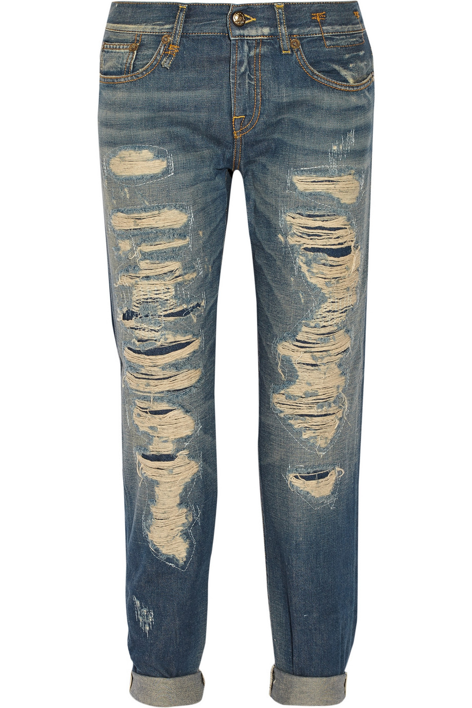 R13 Boy Skinny Low-Rise Skinny Jeans in Blue | Lyst